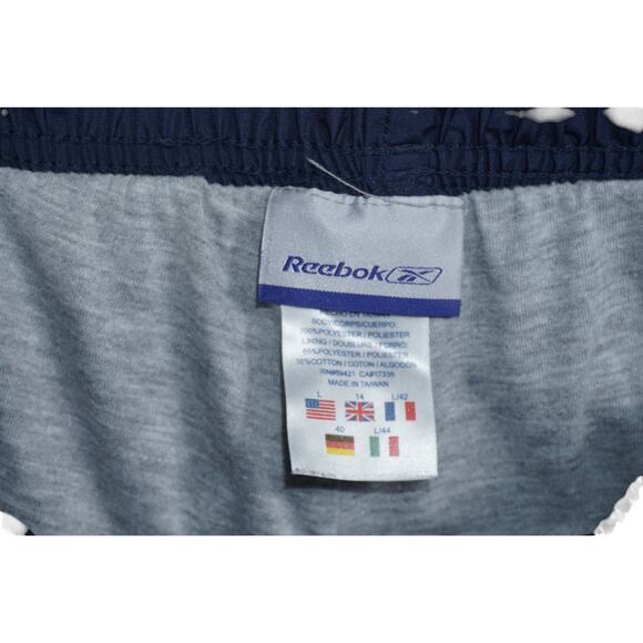 Vintage Reebok Women’s Track Pants Navy Blue with Lavender Stripes Size Large - Picture 6 of 6